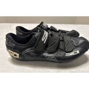 Sidi Zeta Nero Cycling Shoes Size 43 US 9 Black Shimano Cleats Biking
